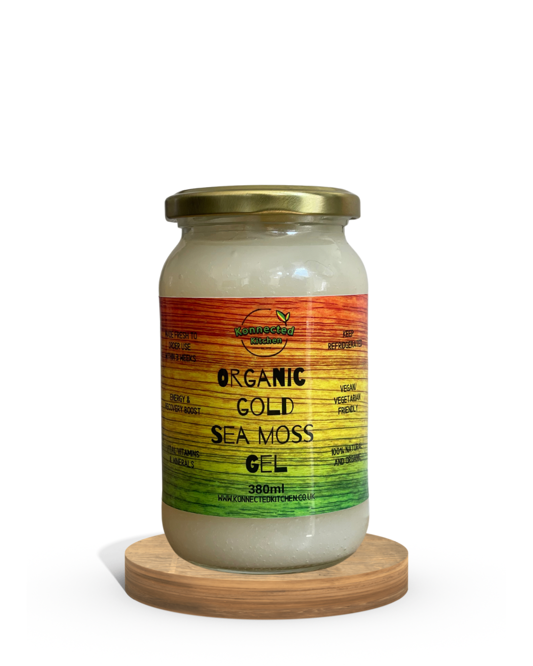 Natural Sea Moss Gel Organic Superfood Vegan Mineral Rich Health Supplement For Immune Support Gold