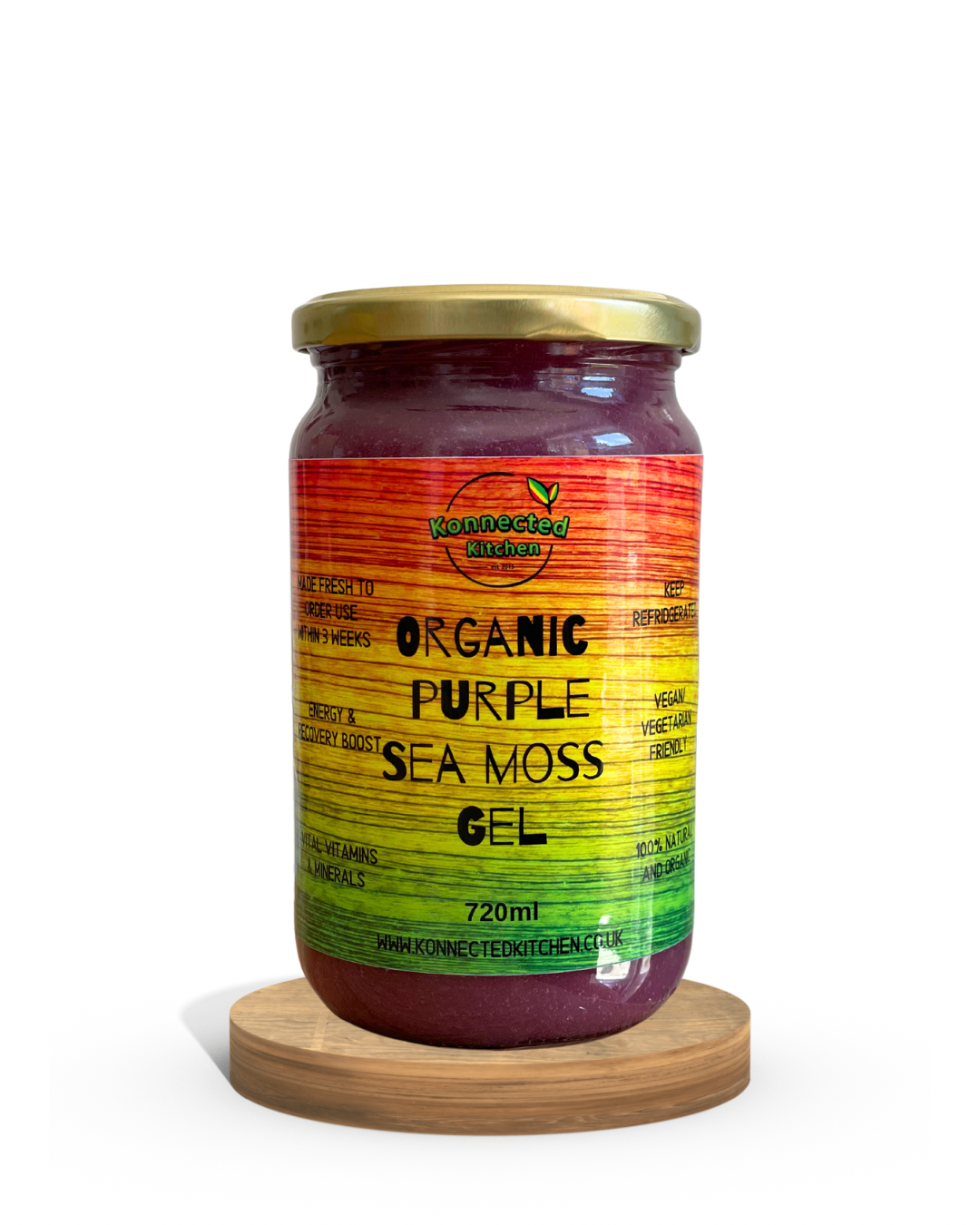 Natural Sea Moss Gel Organic Superfood Vegan Mineral Rich Health Supplement For Immune Support Purple